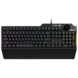 ASUS TUF Gaming K1 RGB keyboard with dedicated volume knob (Black)