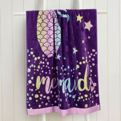 MyTrident Classic Aqua Fashion Bath Towel  (Believe in Mermaid)